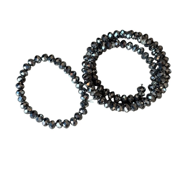 Beaded Sparkly Stretch Fashion Bracelets Shiny Wrap Bracelet - Picture 3 of 6